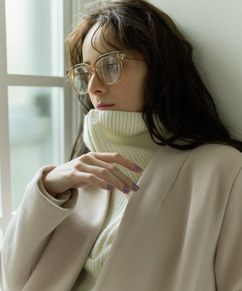 Birthday room(バースデイルーム)の「ビッグフレームボストンメガネ(メガネ・レディース・ブラック/ベージュ・FREE)」の15枚目の写真