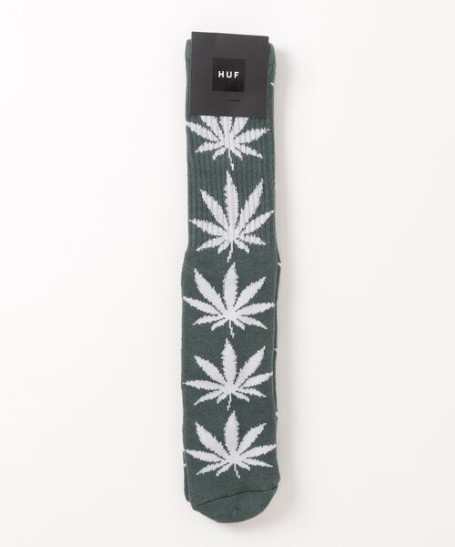HUF（ハフ）の「【HUF】ハフ ESSENTIALS PLANTLIFE SOCK クルーソックス 靴下 SK00298 SK00739（ソックス/靴下・メンズ・ホワイト/ブラック/ライトブルー/オレンジ/パープル/ライトグリーン/ワインレッド/マスタード/ダークオリーブ/ベージュ/ネイビー/ダークパープル/イエロー系その他/ライトパープル・FREE）」の4枚目の写真