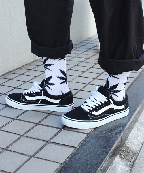 HUF（ハフ）の「【HUF】ハフ ESSENTIALS PLANTLIFE SOCK クルーソックス 靴下 SK00298 SK00739（ソックス/靴下・メンズ・ホワイト/ブラック/ライトブルー/オレンジ/パープル/ライトグリーン/ワインレッド/マスタード/ダークオリーブ/ベージュ/ネイビー/ダークパープル/イエロー系その他/ライトパープル・FREE）」の21枚目の写真