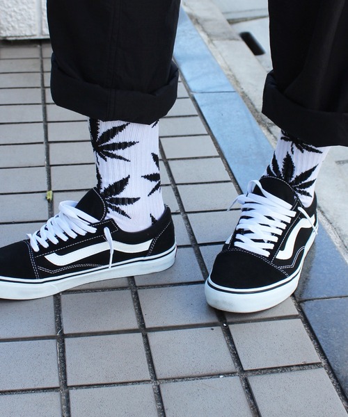 HUF（ハフ）の「【HUF】ハフ ESSENTIALS PLANTLIFE SOCK クルーソックス 靴下 SK00298 SK00739（ソックス/靴下・メンズ・ホワイト/ブラック/ライトブルー/オレンジ/パープル/ライトグリーン/ワインレッド/マスタード/ダークオリーブ/ベージュ/ネイビー/ダークパープル/イエロー系その他/ライトパープル・FREE）」の22枚目の写真