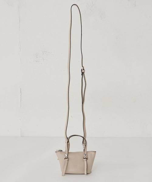 BEARDSLEY（ビアズリー）の「《GIANNI NATARO CAROL J》ミニショルダーバッグ（ショルダーバッグ・レディース・ベージュ/グリーン・FREE）」の7枚目の写真