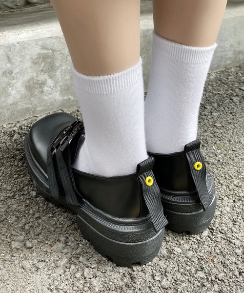 Figments（フィグメンツ）の「ダブルストラップシューズ（その他シューズ・レディース・ブラック/オフホワイト・SMALL/MEDIUM）」の13枚目の写真