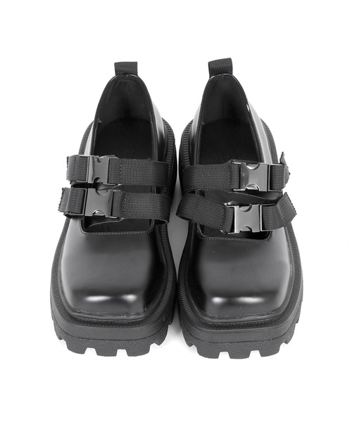 Figments（フィグメンツ）の「ダブルストラップシューズ（その他シューズ・レディース・ブラック/オフホワイト・SMALL/MEDIUM）」の9枚目の写真