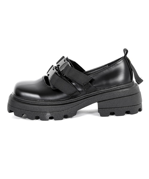 Figments（フィグメンツ）の「ダブルストラップシューズ（その他シューズ・レディース・ブラック/オフホワイト・SMALL/MEDIUM）」の14枚目の写真