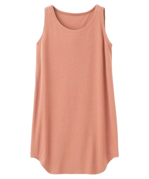 RANAN(ラナン)の「機能付ラウンドヘムロングタンクトップ ロング丈(タンクトップ・レディース・カーキ/オフホワイト/ブラウン/ブルー/ブラック/ピンクベージュ/杢グレー・L/LL/M)」の19枚目の写真