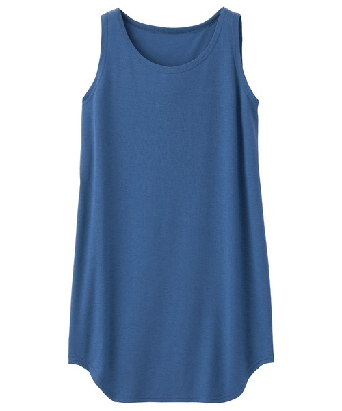 RANAN(ラナン)の「機能付ラウンドヘムロングタンクトップ ロング丈(タンクトップ・レディース・カーキ/オフホワイト/ブラウン/ブルー/ブラック/ピンクベージュ/杢グレー・L/LL/M)」の18枚目の写真