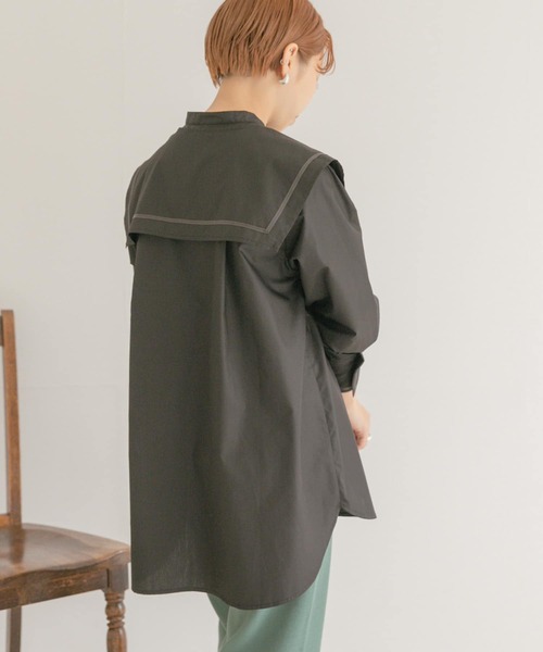 ITEMS URBANRESEARCH(アイテムズ アーバンリサーチ)の「セーラーカラーブラウス(シャツ/ブラウス・レディース・オフホワイト/ブラック・FREE)」の19枚目の写真