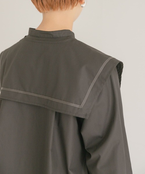 ITEMS URBANRESEARCH(アイテムズ アーバンリサーチ)の「セーラーカラーブラウス(シャツ/ブラウス・レディース・オフホワイト/ブラック・FREE)」の8枚目の写真