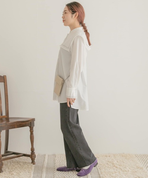ITEMS URBANRESEARCH(アイテムズ アーバンリサーチ)の「セーラーカラーブラウス(シャツ/ブラウス・レディース・オフホワイト/ブラック・FREE)」の22枚目の写真