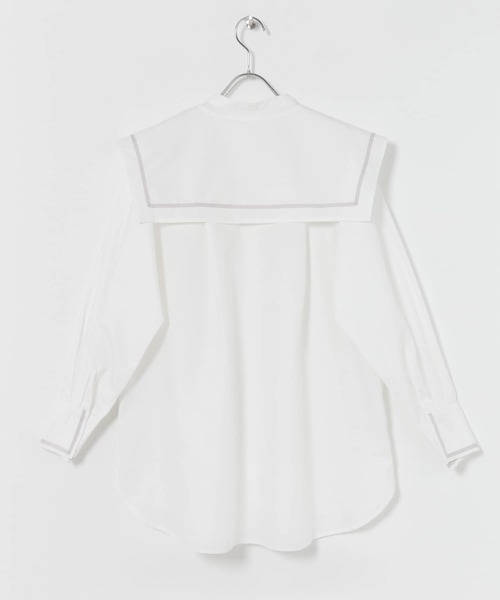 ITEMS URBANRESEARCH(アイテムズ アーバンリサーチ)の「セーラーカラーブラウス(シャツ/ブラウス・レディース・オフホワイト/ブラック・FREE)」の14枚目の写真