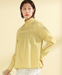 Ray BEAMS | Ray BEAMS / ピンタック ハイネック ブラウス(シャツ/ブラウス)