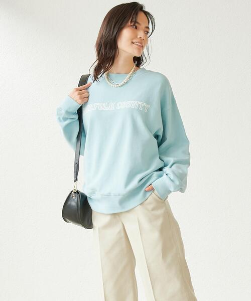 Goodwear(Since1983)（グッドウェア）の「＜Goodwear (グッドウェア)＞ ロングスリーブ ロゴ スウェット プルオーバー カットソー（スウェット・レディース・ライトブルー/ブラック/グレー・FREE）」の13枚目の写真