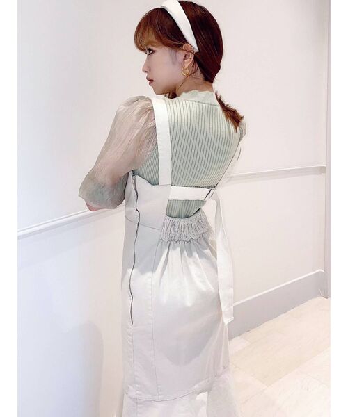 RESEXXY（リゼクシー）の「フロントボタンマーメイドジャンスカ（ジャンパースカート・レディース・ブラック/インディゴブルー/アイボリー・FREE）」の9枚目の写真