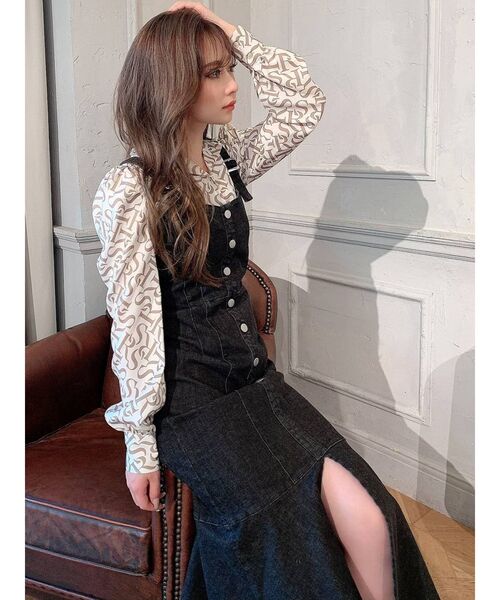 RESEXXY（リゼクシー）の「フロントボタンマーメイドジャンスカ（ジャンパースカート・レディース・ブラック/インディゴブルー/アイボリー・FREE）」の17枚目の写真