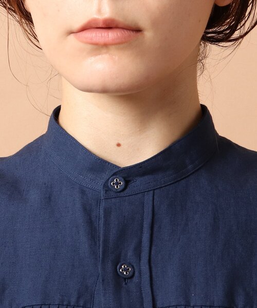 Scye(サイ)の「◆SCYE(サイ)TUCKED Sleeveless Shirt(シャツ/ブラウス・レディース・ネイビー・00)」の4枚目の写真