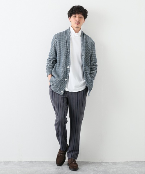 SEAGREEN（シーグリーン）の「【Seagreen / シーグリーン】オニワッフルショールカーデ（カーディガン/ボレロ・メンズ・ベージュ/ブラウン/ブルー/グレー・X-LARGE/LARGE/MEDIUM）」の5枚目の写真