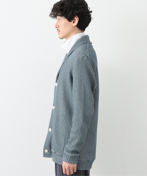 SEAGREEN（シーグリーン）の「【Seagreen / シーグリーン】オニワッフルショールカーデ（カーディガン/ボレロ・メンズ・ベージュ/ブラウン/ブルー/グレー・X-LARGE/LARGE/MEDIUM）」の7枚目の写真