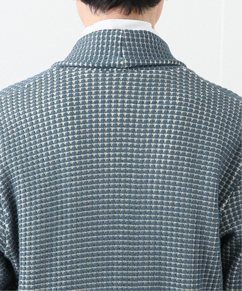 SEAGREEN（シーグリーン）の「【Seagreen / シーグリーン】オニワッフルショールカーデ（カーディガン/ボレロ・メンズ・ベージュ/ブラウン/ブルー/グレー・X-LARGE/LARGE/MEDIUM）」の10枚目の写真