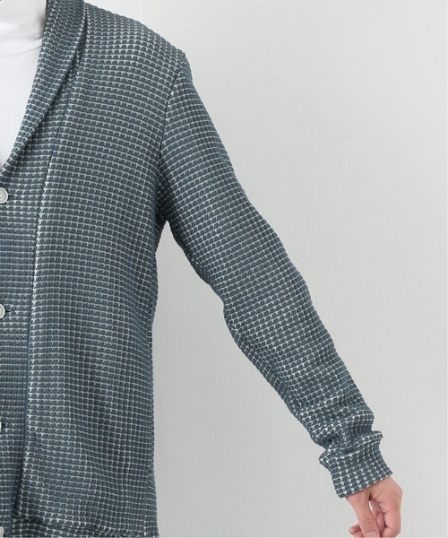 SEAGREEN（シーグリーン）の「【Seagreen / シーグリーン】オニワッフルショールカーデ（カーディガン/ボレロ・メンズ・ベージュ/ブラウン/ブルー/グレー・X-LARGE/LARGE/MEDIUM）」の11枚目の写真