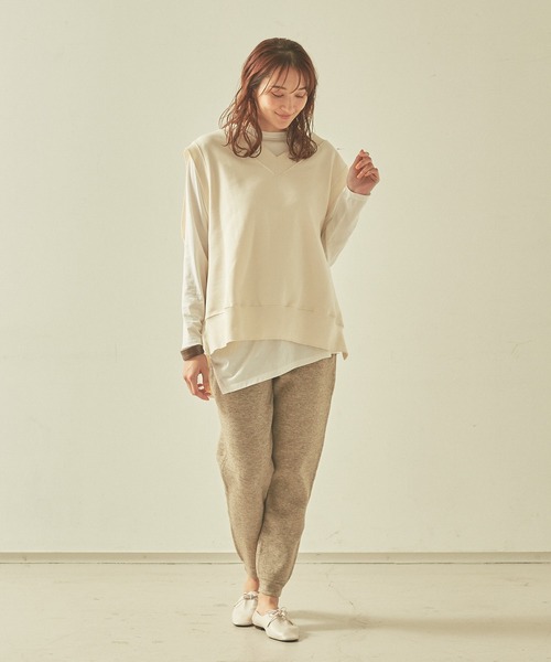 JILKY(ジルキー)の「【JILKY】スウェットベスト(Tシャツ/カットソー・レディース・アイボリー/ブラック/グレー・フリー)」の6枚目の写真