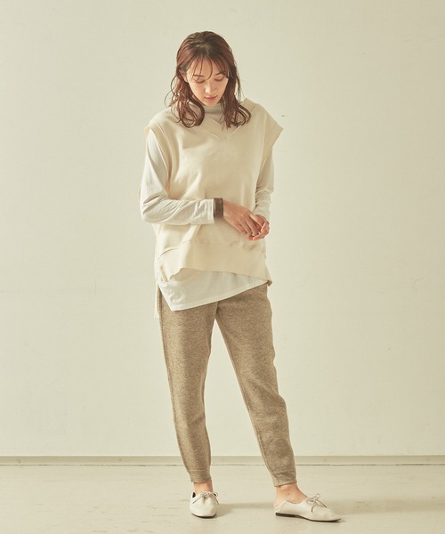 JILKY(ジルキー)の「【JILKY】スウェットベスト(Tシャツ/カットソー・レディース・アイボリー/ブラック/グレー・フリー)」の7枚目の写真