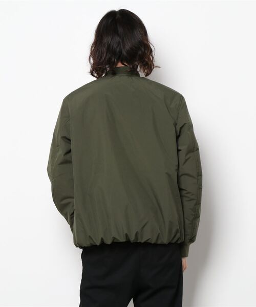 291295＝HOMME（ニーキューイチニーキューゴーオム）の「【291295=HOMME】平織りクロス 裏ラミネート加工 MA-1タイプ ブルゾン（MA-1・メンズ・ブラック/カーキ/ベージュ・4/3/2）」の5枚目の写真