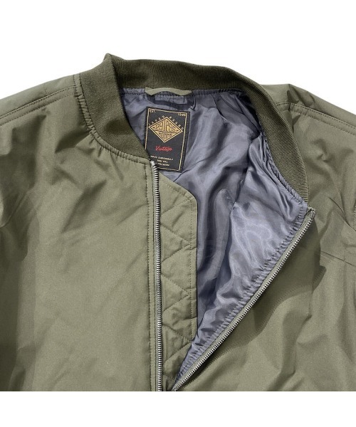 291295＝HOMME（ニーキューイチニーキューゴーオム）の「【291295=HOMME】平織りクロス 裏ラミネート加工 MA-1タイプ ブルゾン（MA-1・メンズ・ブラック/カーキ/ベージュ・4/3/2）」の10枚目の写真