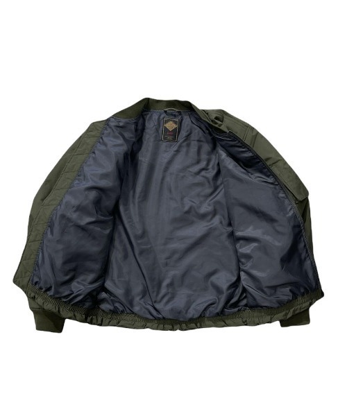 291295＝HOMME（ニーキューイチニーキューゴーオム）の「【291295=HOMME】平織りクロス 裏ラミネート加工 MA-1タイプ ブルゾン（MA-1・メンズ・ブラック/カーキ/ベージュ・4/3/2）」の12枚目の写真