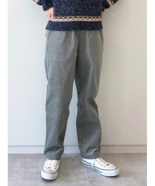 Samansa Mos2 blue（サマンサモスモスブルー）の「コーデュロイシェフパンツ（その他パンツ・レディース・ベージュ/グレー/チャコール/キナリ・ﾌﾘ-）」の3枚目の写真