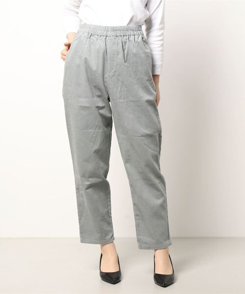 Samansa Mos2 blue（サマンサモスモスブルー）の「コーデュロイシェフパンツ（その他パンツ・レディース・ベージュ/グレー/チャコール/キナリ・ﾌﾘ-）」の9枚目の写真