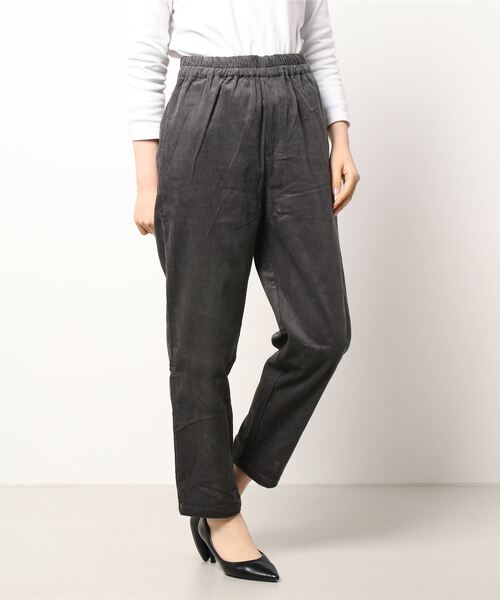 Samansa Mos2 blue（サマンサモスモスブルー）の「コーデュロイシェフパンツ（その他パンツ・レディース・ベージュ/グレー/チャコール/キナリ・ﾌﾘ-）」の10枚目の写真