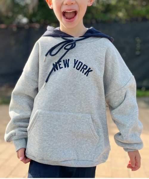 NESTA BRAND（ネスタブランド）の「NESTA KIDS(ネスタキッズ) / NEWYORKパーカー（パーカー・キッズ・ネイビー/グレー・100/110/120/130/140）」の2枚目の写真