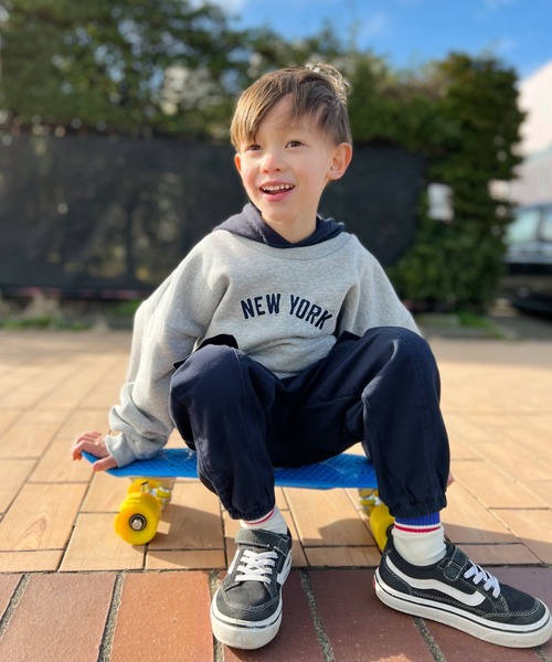 NESTA BRAND（ネスタブランド）の「NESTA KIDS(ネスタキッズ) / NEWYORKパーカー（パーカー・キッズ・ネイビー/グレー・100/110/120/130/140）」の3枚目の写真