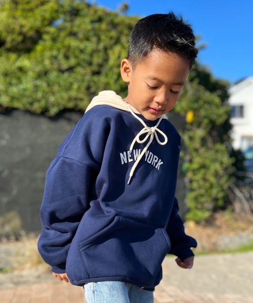 NESTA BRAND（ネスタブランド）の「NESTA KIDS(ネスタキッズ) / NEWYORKパーカー（パーカー・キッズ・ネイビー/グレー・100/110/120/130/140）」の4枚目の写真
