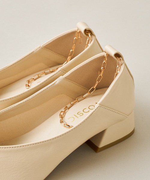 DISCOAT（ディスコート）の「アンクレット付パンプス（パンプス・レディース・アイボリー/ブラック・LARGE/MEDIUM）」の4枚目の写真