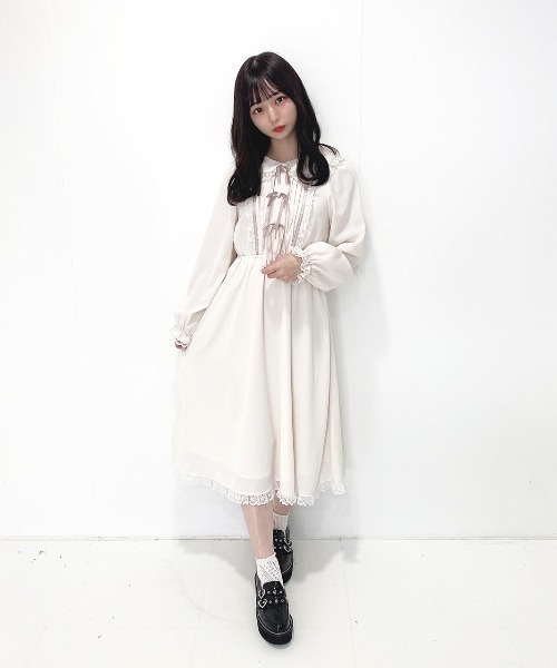 Honey Cinnamon(ハニーシナモン)の「フリルリボンワンピース Honey Cinnamon(ハニーシナモン)の「フリルリボンワンピース