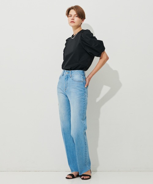 N.O.R.C by the line(ノークバイザライン)の「コットンナイロンタックスリーブブラウス(シャツ/ブラウス・レディース・ブラック/ベージュ/カーキ・S/M)」の4枚目の写真