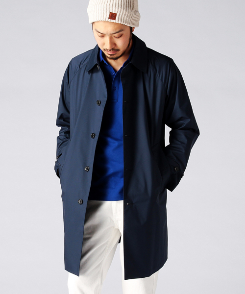 BEAMS（ビームス）の「○BEAMS / 撥水 ステンカラーコート（ステンカラーコート・メンズ・ライトグレー/ベージュ/オリーブ/ネイビー・SMALL/MEDIUM/LARGE）」の4枚目の写真