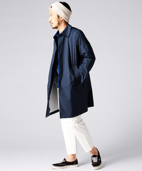 BEAMS（ビームス）の「○BEAMS / 撥水 ステンカラーコート（ステンカラーコート・メンズ・ライトグレー/ベージュ/オリーブ/ネイビー・SMALL/MEDIUM/LARGE）」の7枚目の写真