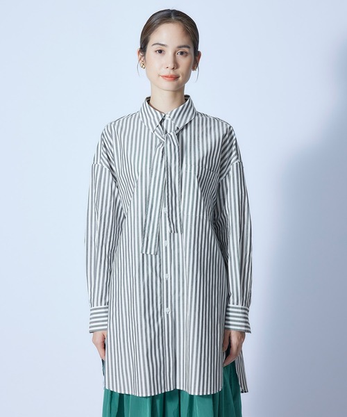 ROPE'（ロペ）の「【秋にも使える】ボウタイ付きオーバーシャツ（シャツ/ブラウス・レディース・ホワイト/ホワイト系その他/イエロー系その他/ブルー系その他4・38）」の13枚目の写真