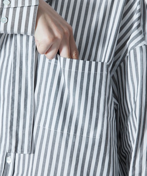 ROPE'（ロペ）の「【秋にも使える】ボウタイ付きオーバーシャツ（シャツ/ブラウス・レディース・ホワイト/ホワイト系その他/イエロー系その他/ブルー系その他4・38）」の8枚目の写真