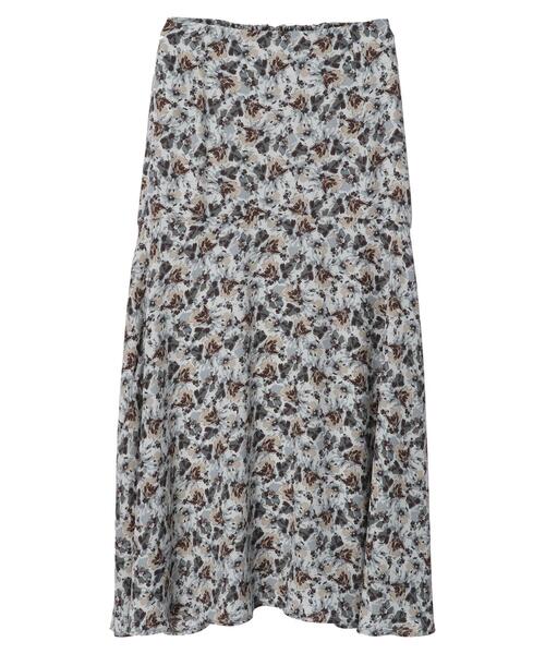 earth music&ecology（アースミュージックアンドエコロジー）の「切り替えフレアスカート（フラワー）*（スカート・レディース・ベージュ/サックスブルー・FREE）」の20枚目の写真