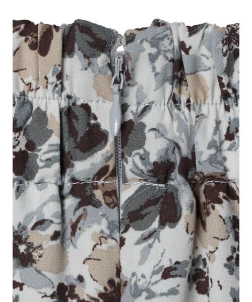 earth music&ecology（アースミュージックアンドエコロジー）の「切り替えフレアスカート（フラワー）*（スカート・レディース・ベージュ/サックスブルー・FREE）」の15枚目の写真