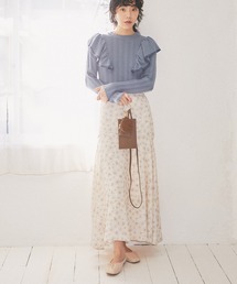 earth music&ecology | 切り替えフレアスカート（フラワー）*(スカート)
