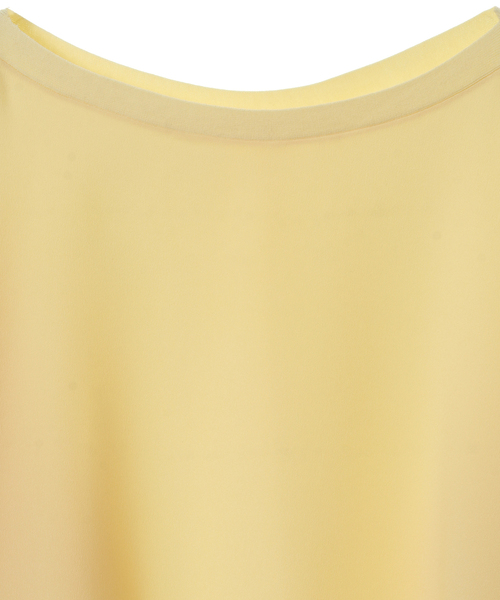 Liesse（リエス）の「ボートネック布帛コンビプルオーバー（ニット/セーター・レディース・オフホワイト/グレイッシュベージュ/イエロー・FREE）」の5枚目の写真