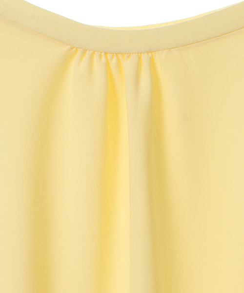 Liesse（リエス）の「ボートネック布帛コンビプルオーバー（ニット/セーター・レディース・オフホワイト/グレイッシュベージュ/イエロー・FREE）」の15枚目の写真