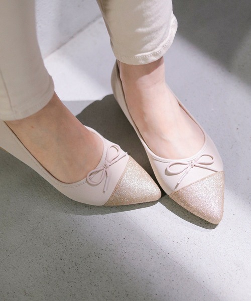 Honeys(ハニーズ)の「ポインテッドトゥバレエ(バレエシューズ・レディース・ブラック/モカ/ベージュ・22.5/23.5/24.0/23.0/24.5)」の3枚目の写真