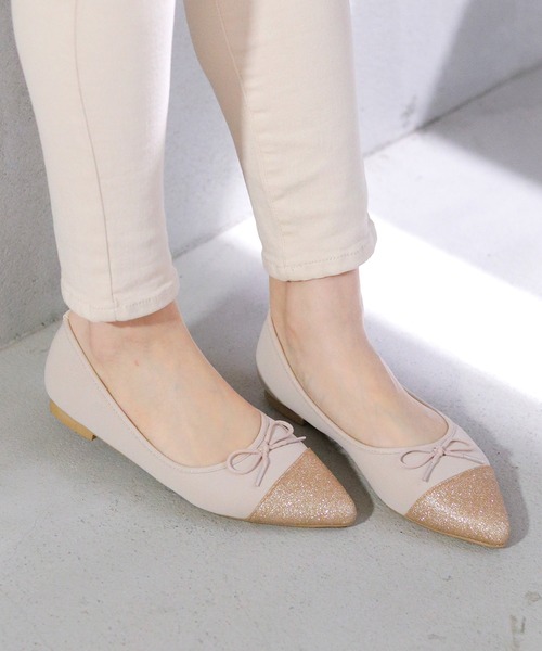 Honeys(ハニーズ)の「ポインテッドトゥバレエ(バレエシューズ・レディース・ブラック/モカ/ベージュ・22.5/23.5/24.0/23.0/24.5)」の12枚目の写真