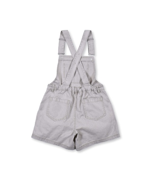 ZIDDY（ジディ）の「ZIDDY/ツイル ショートパンツ サロペット (130~160cm)（サロペット/オーバーオール・キッズ・グリーン/グレー・130/150/160/140）」の6枚目の写真