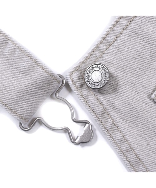 ZIDDY（ジディ）の「ZIDDY/ツイル ショートパンツ サロペット (130~160cm)（サロペット/オーバーオール・キッズ・グリーン/グレー・130/150/160/140）」の4枚目の写真